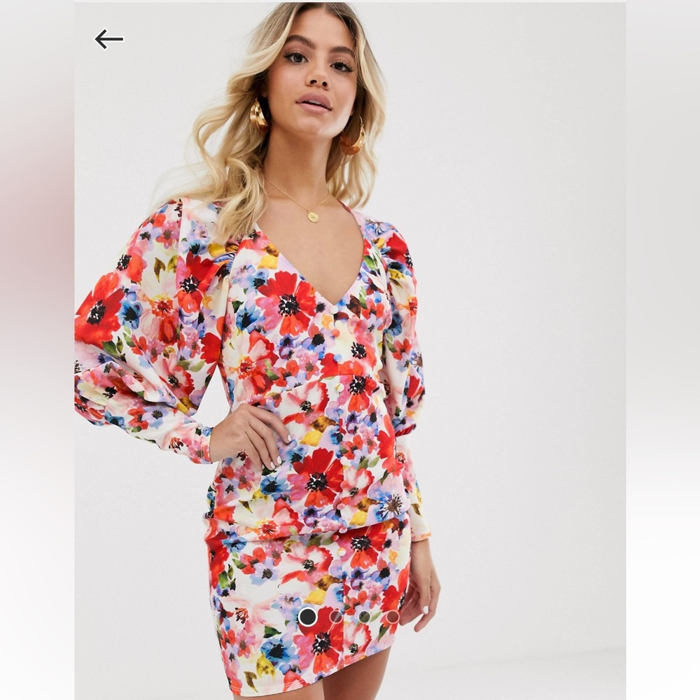 ASOS Mini Dress with Statement Sleeve